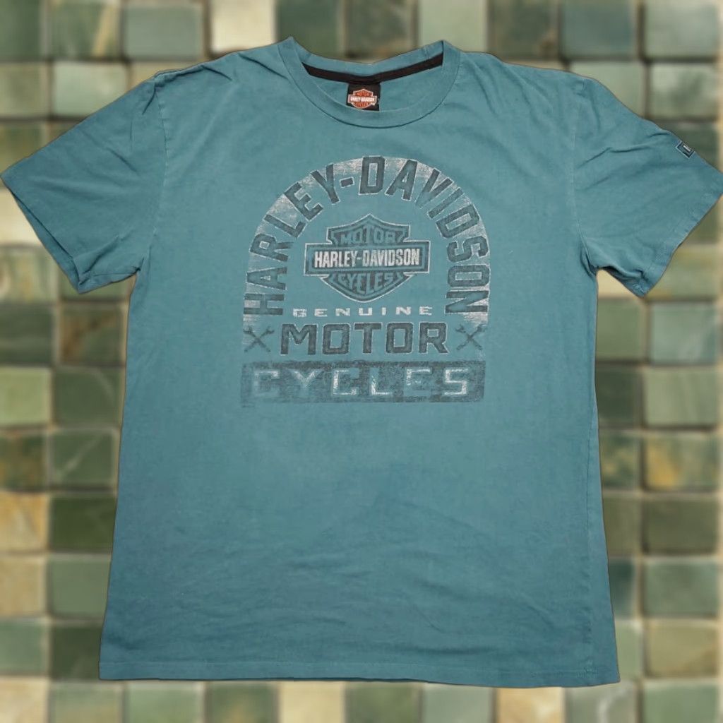 Harley Davidson VINTAGE Harley-Davidson Shirt Men L Green MT Rainier Seattle Washington Motorcycles Bike Size US L / EU 52-54 / 3 - 1 Thumbnail