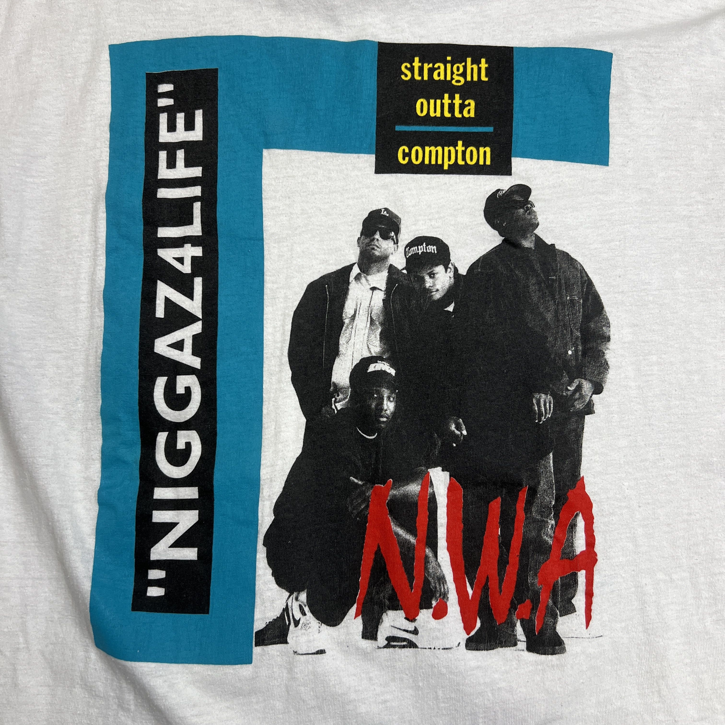 Rap Tees × Vintage 1991 Vintage NWA Straight Outta Compton Rap Tee Rare Size US XL / EU 56 / 4 - 4 Thumbnail