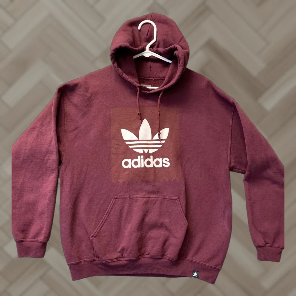 Adidas ADIDAS Sweater Shirt Mens Large Red Outdoors Trefoil Logo Hoodie Sweatshirt /110-2 Size US L / EU 52-54 / 3 - 1 Thumbnail