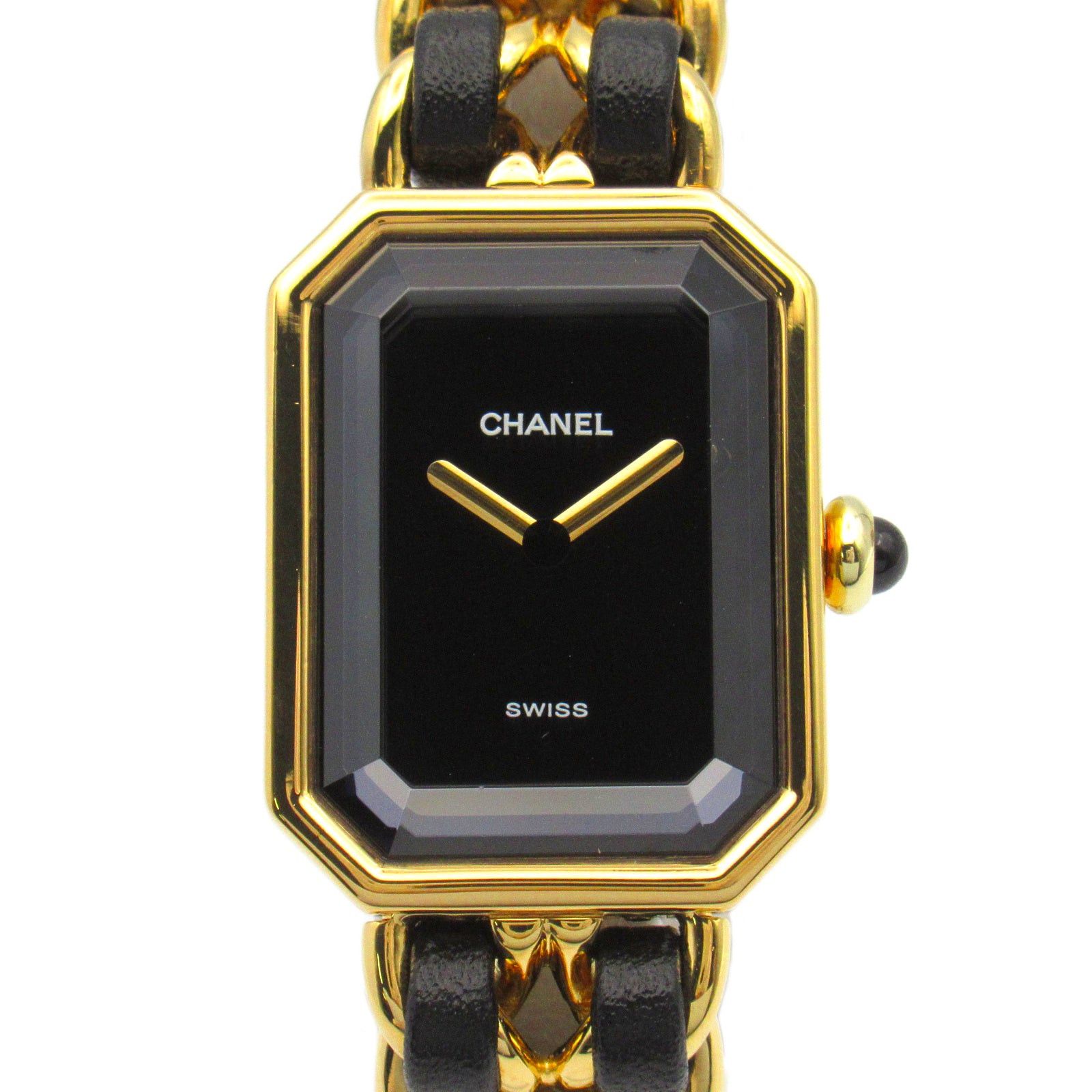 Chanel Chanel Premier S Women Watch Quartz Gp (Gold Plated) Leather Black Size ONE SIZE - 1 Thumbnail