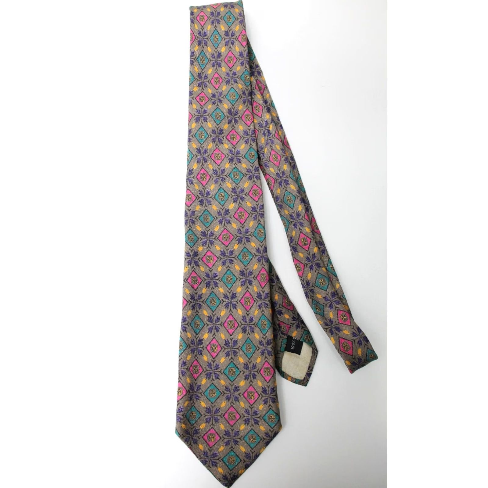 Missoni MISSONI Tie Men's ONE SIZE 100% Silk Classic Pointed Multicolor Patterned Tie Size ONE SIZE - 4 Thumbnail