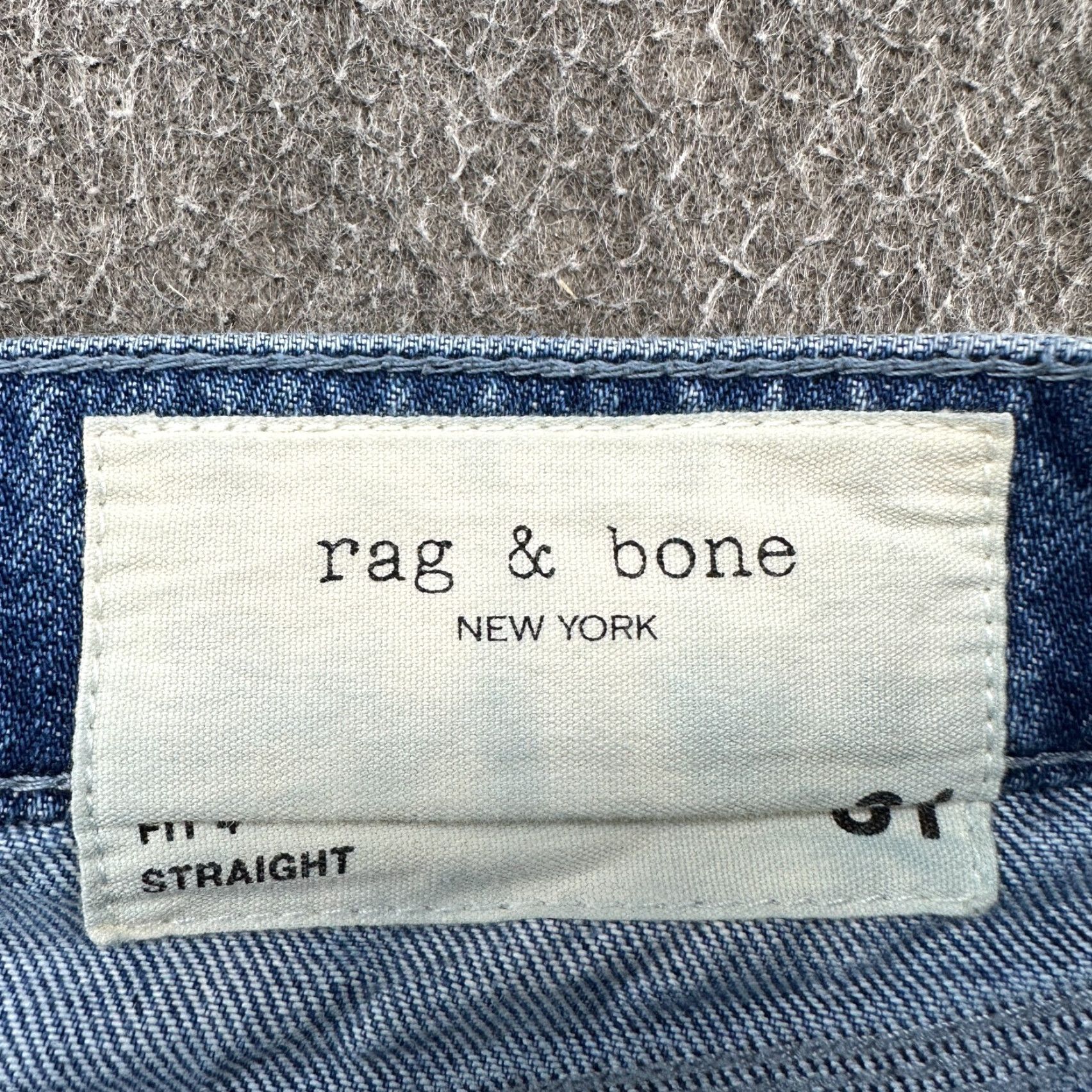 Rag & Bone rag & bone Jeans Womens 31 Blue Carpenter Regular Straight Light Wash Cotton Size 24" / US 00 / IT 34 - 3 Thumbnail