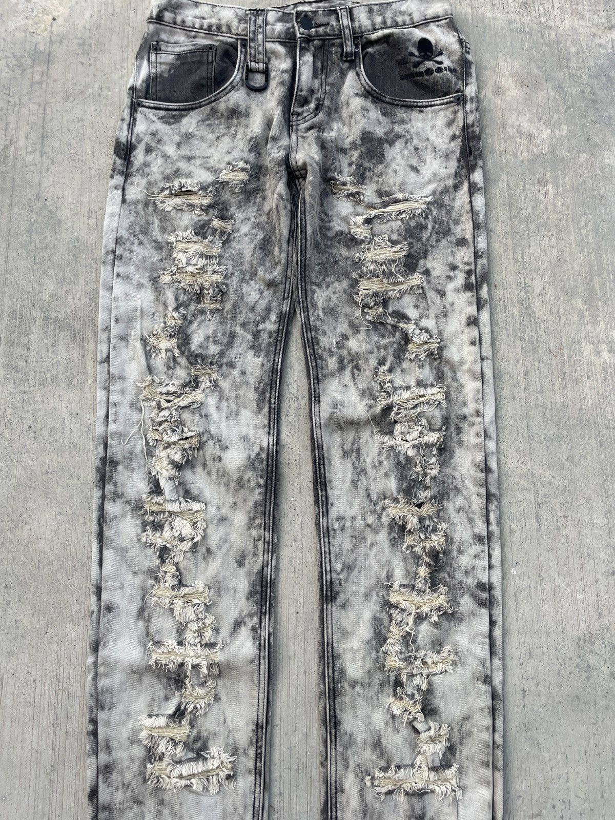 Japanese Brand 💥RARE💥ROEN X SEMANTIC DESIGN DISTRESSED PUNK ARCHIVE Size US 29 - 2 Thumbnail