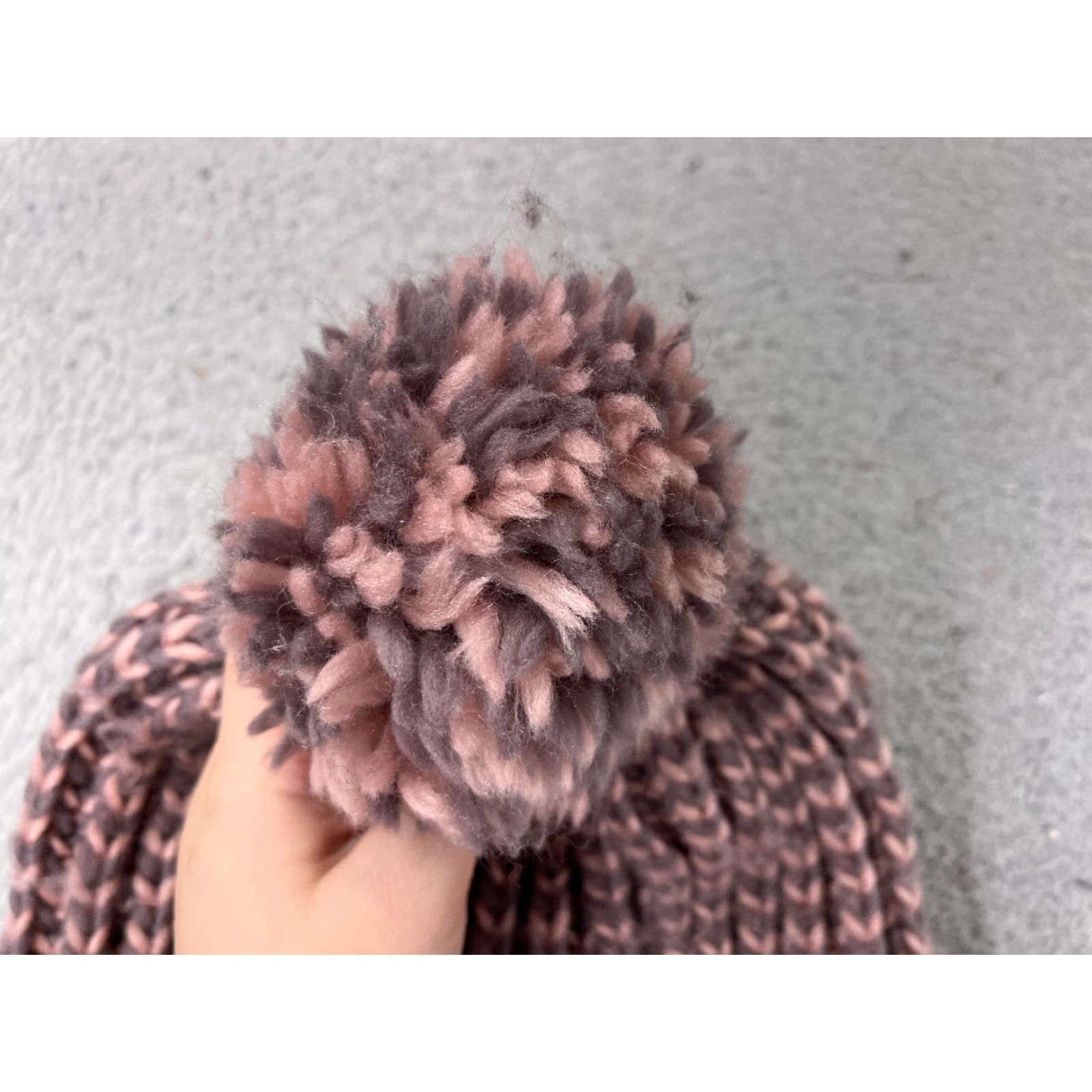 Vintage Vessie Goldsmith Beanie Womens One Size Purple Pink 100% Polyester Ski Pom Hat Size ONE SIZE - 3 Thumbnail