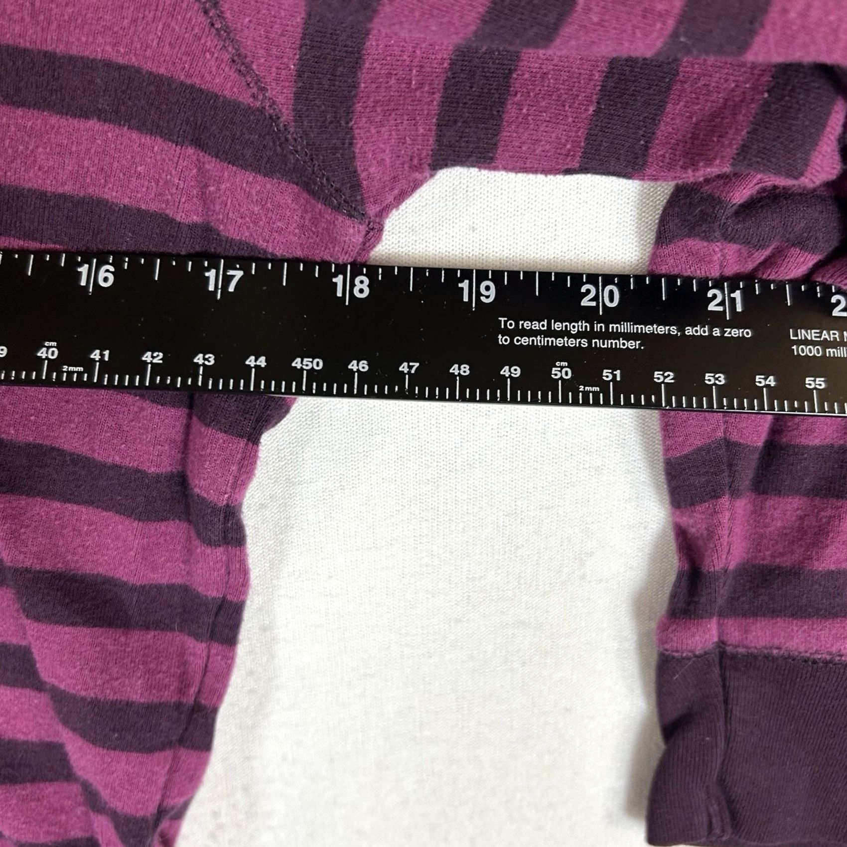 Gap Gap Shirt Womens Large Pink Striped V-Neck 3/4 Sleeve Cotton Tee Size L / US 10 / IT 46 - 7 Thumbnail
