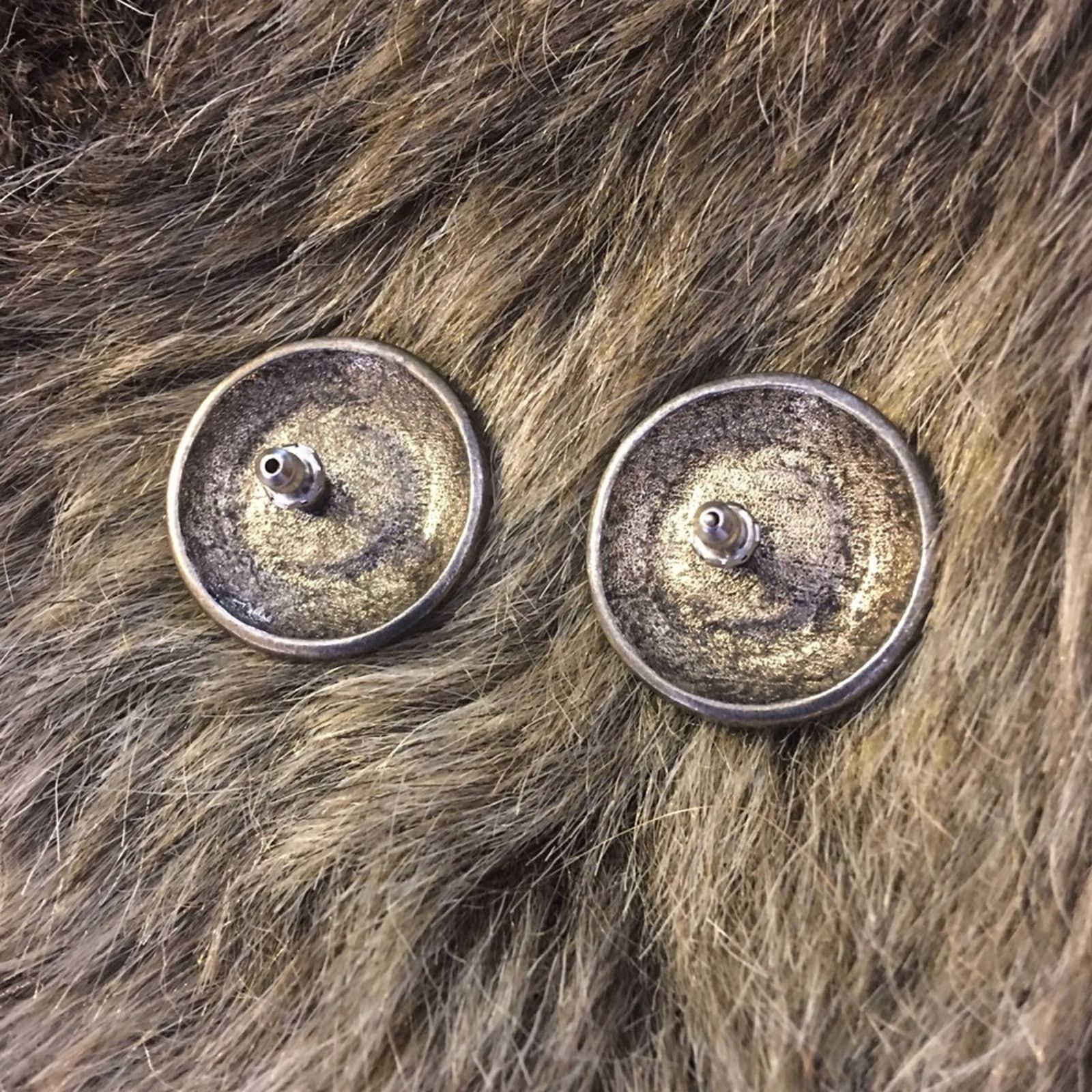 Vintage Vintage antique silver abalone shell earrings Size ONE SIZE - 2 Thumbnail