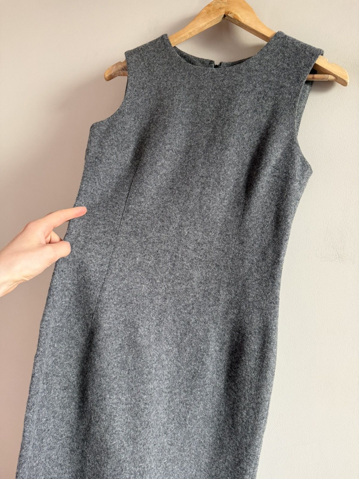 Dolce & Gabbana Vintage Dolce & Gabbana Grey Wool Sheath Dress IT40 Size S / US 4 / IT 40 - 4 Thumbnail
