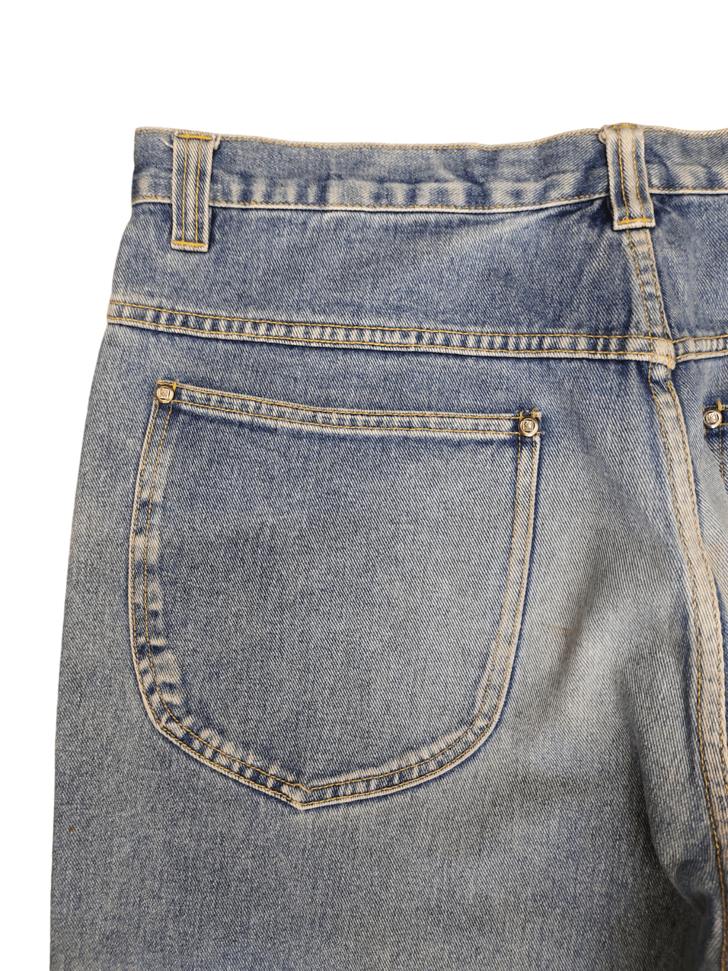 JNCO Vintage Y2k Karl Kani Embroider Faded Distress Baggy Jeans Size US 37 - 5 Thumbnail