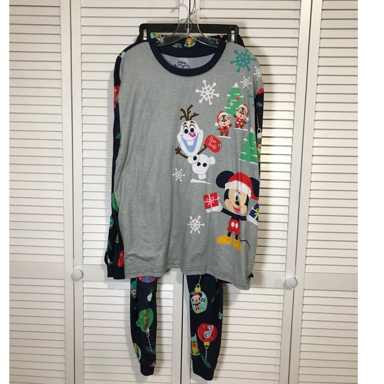 Disney Disney Christmas Winter Blue Multicolor Pajama Set Womens XL Size ONE SIZE - 1 Thumbnail