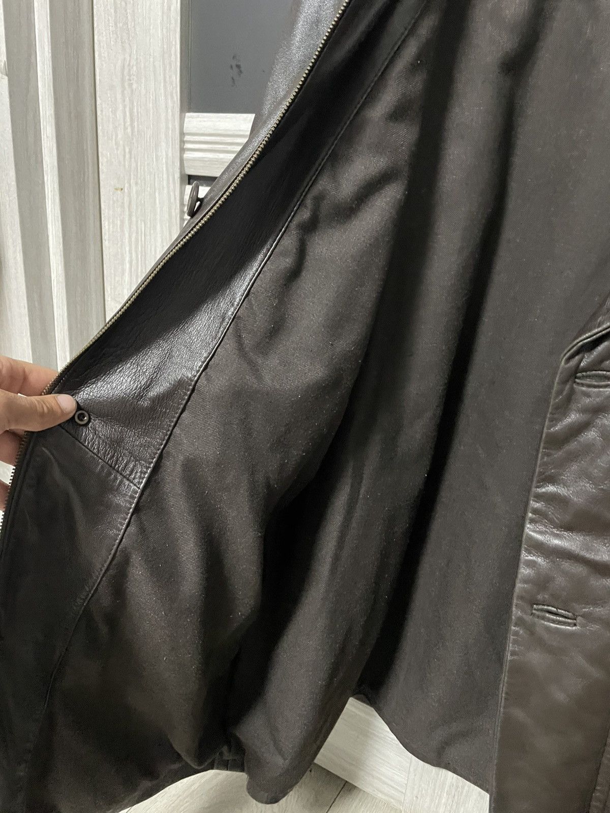 Vera Pelle × Vintage Vintage 90s Italian Vera Pelle Leather Jacket Old Money Euro Size US L / EU 52-54 / 3 - 18 Thumbnail