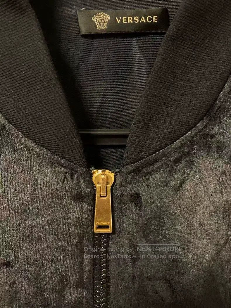 Versace Versace Men's jacket jacket embroidered logo velvet Size US M / EU 48-50 / 2 - 3 Thumbnail