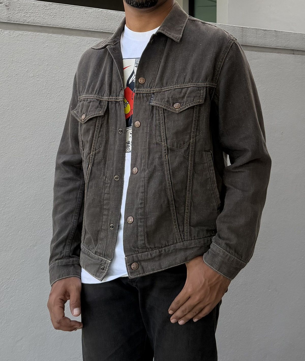 Blue Blue Japan Vintage Blue Blue Japan Denim Trucker Jacket Size US L / EU 52-54 / 3 - 1 Thumbnail