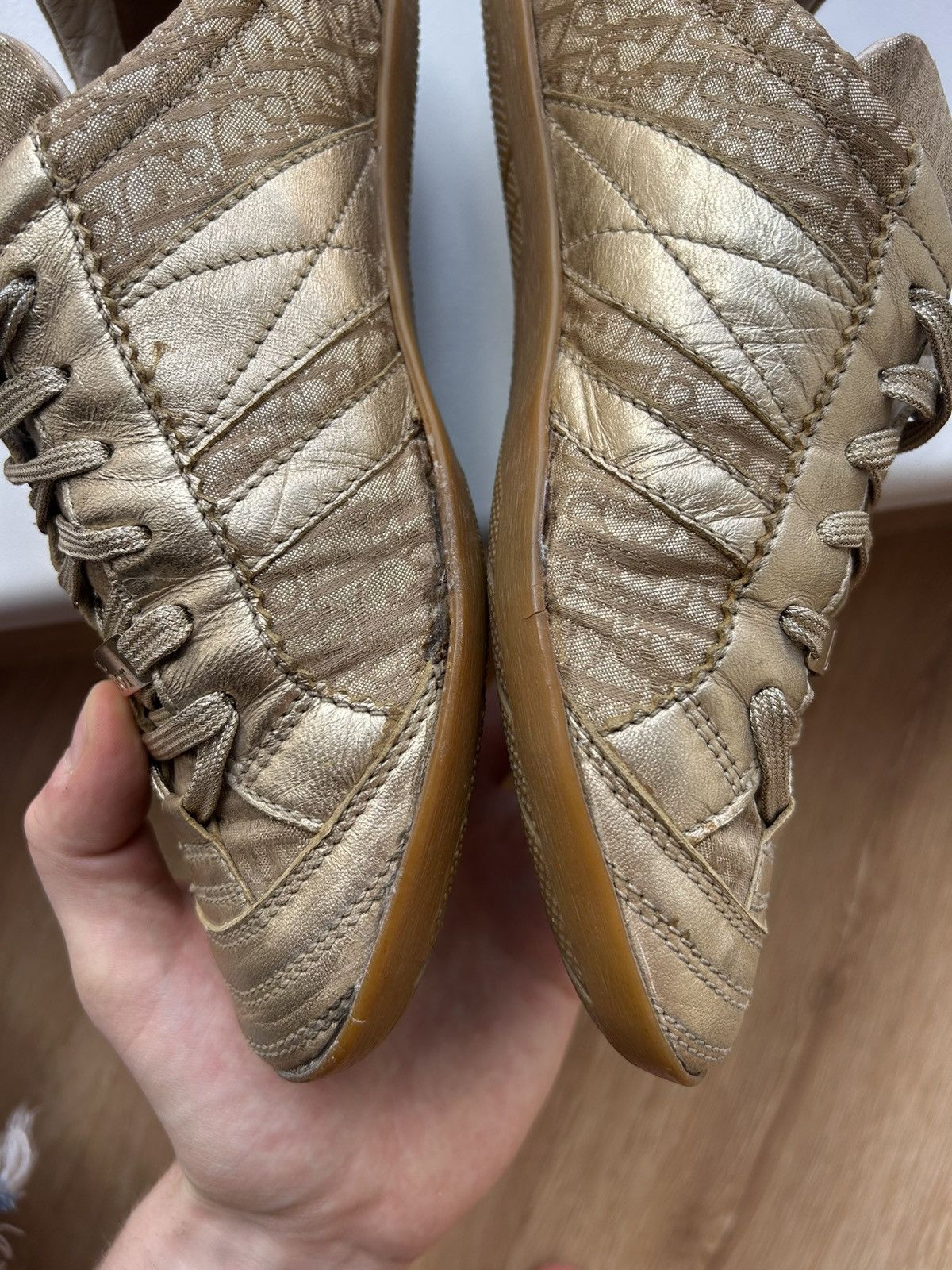 Dior × John Galliano × Vintage 2004 Dior By John Galliano Monogram Sneakers Size US 7.5 / IT 37.5 - 13 Thumbnail