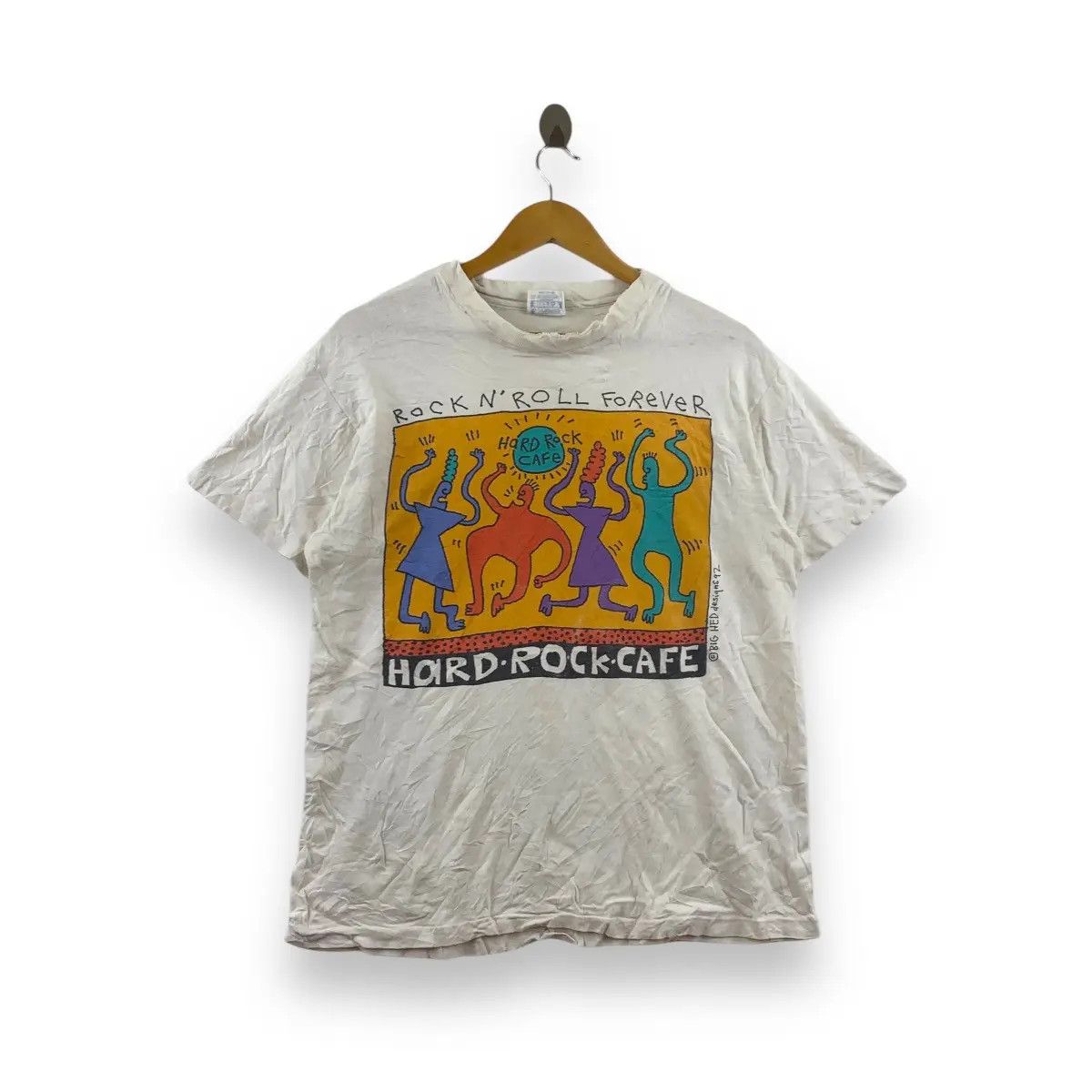 Hard Rock Cafe Vintage 1992 HARD ROCK CAFE Big Hed Design Haring Tee Shirt Size US M / EU 48-50 / 2 - 1 Thumbnail
