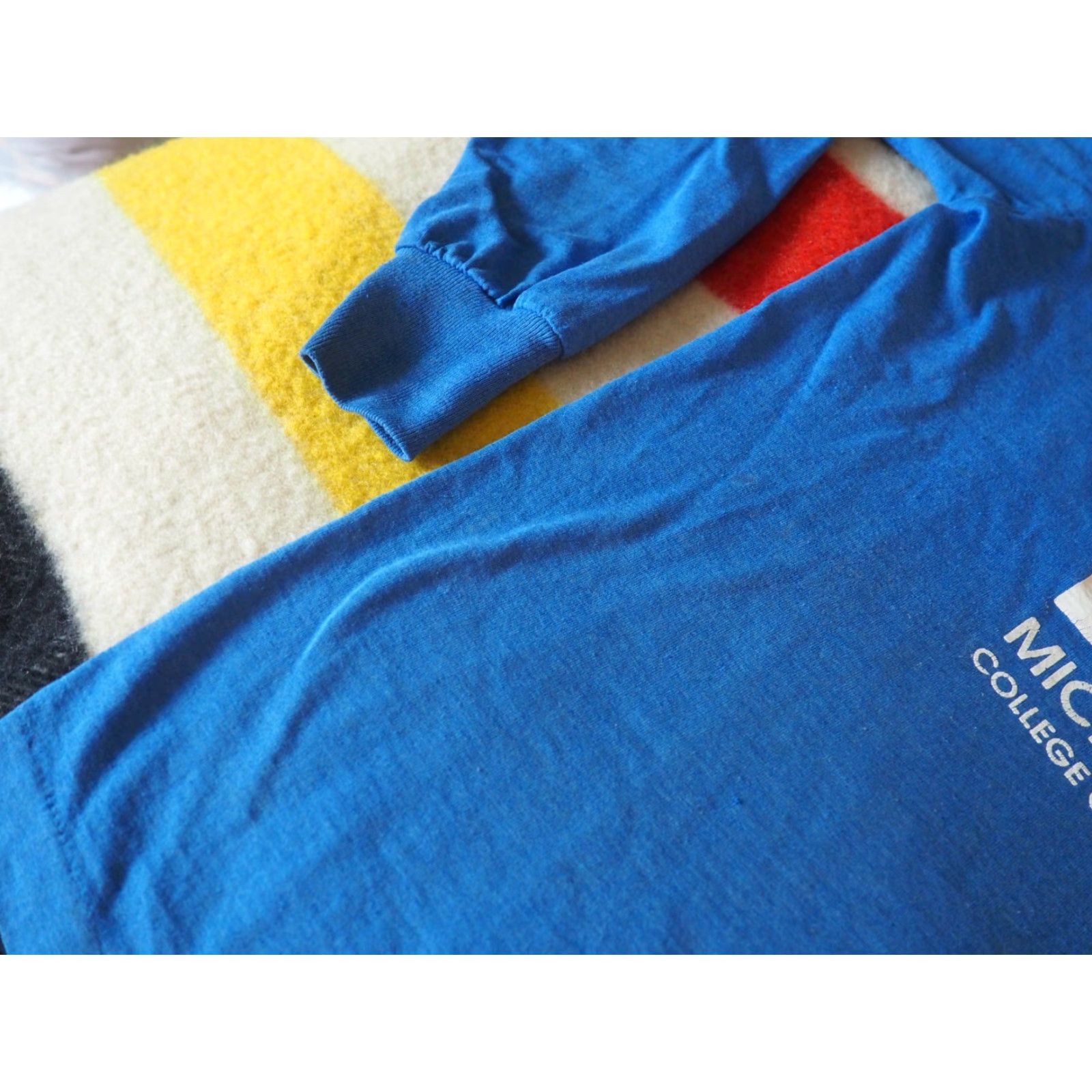Vintage VTG 80s 90s Michigan State Agriculture Studies Animals Farm Blue LS Tee Shirt XL Men/Womens Unbranded Graphic Cotton Blend Size US XL / EU 56 / 4 - 5 Thumbnail