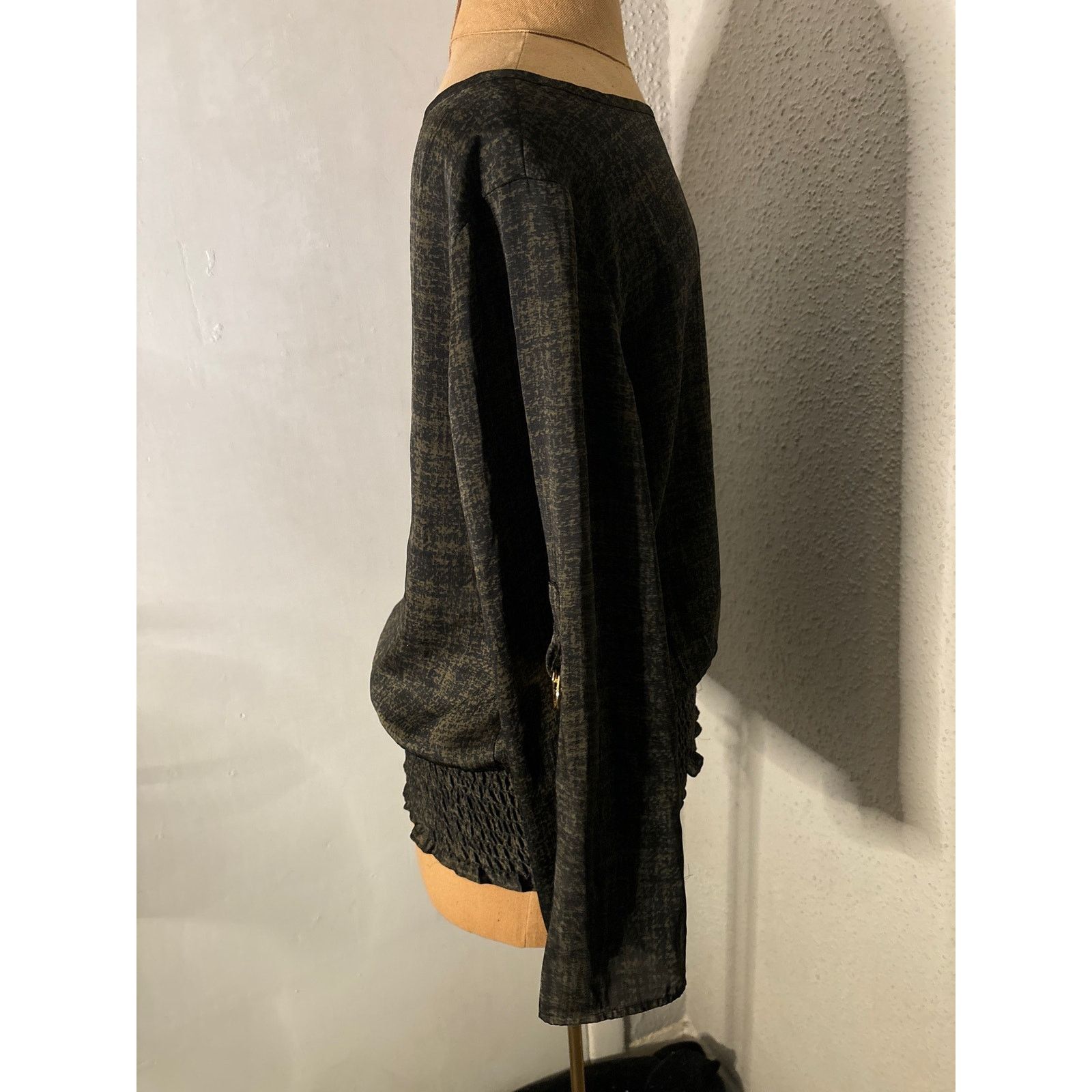 Michael Kors MICHAEL Michael Kors Green Long Sleeve Blouse S Size S / US 4 / IT 40 - 6 Thumbnail
