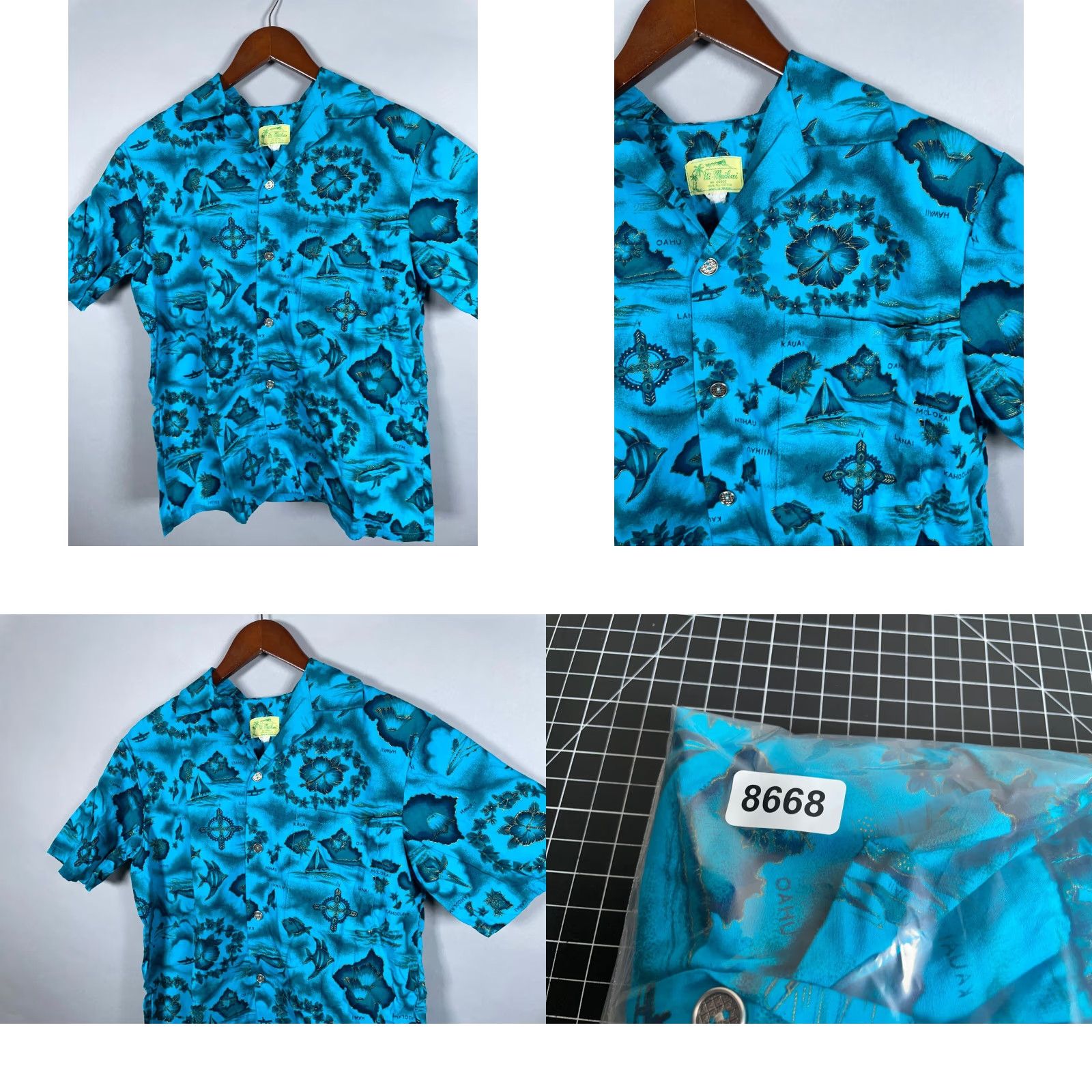 Vintage VINTAGE 60s Ui-Maikai Hawaiian Camp Shirt Men Medium Aloha Map Floral Cotton Spring Summer Size US M / EU 48-50 / 2 - 8 Thumbnail