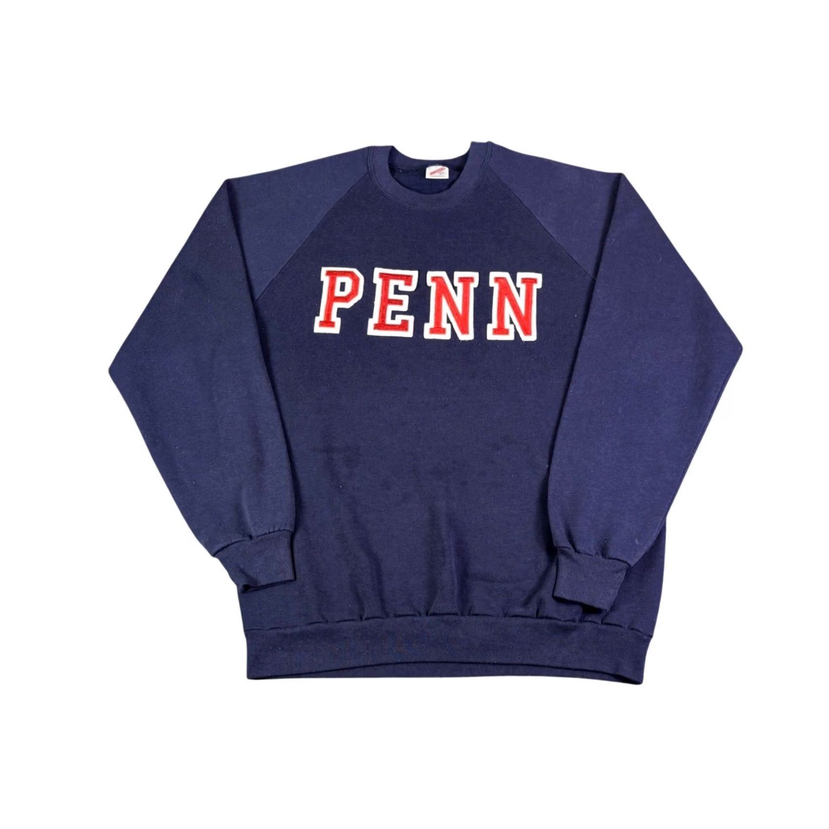 Jerzees VINTAGE Jerzees Penn University Sweatshirt Mens 2XL Navy Blue Raglan USA Crew Neck Fleece Logo Pullover/All Seasons Size US XXL / EU 58 / 5 - 2 Thumbnail