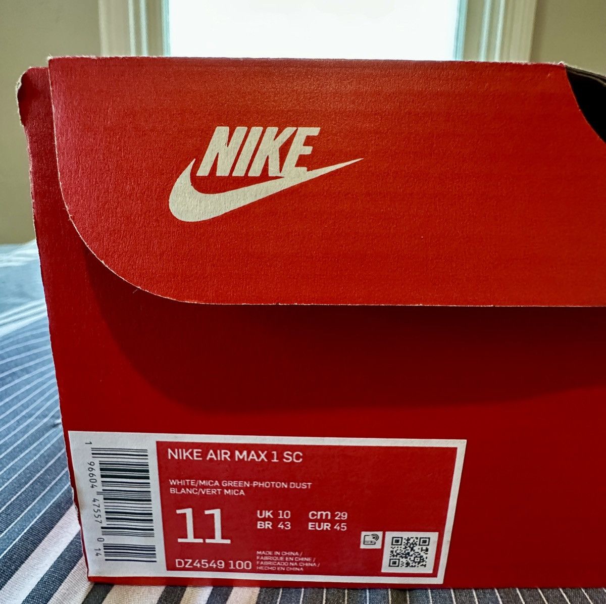 Nike Nike Air Max 1 SC “Mica Green” Size US 11 / EU 44 - 13 Thumbnail