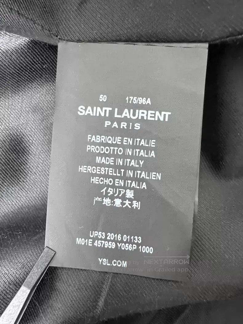 Saint Laurent Paris Saint Laurent Paris Black Velvet Collar Nautical Anchor Do Size US M / EU 48-50 / 2 - 6 Thumbnail