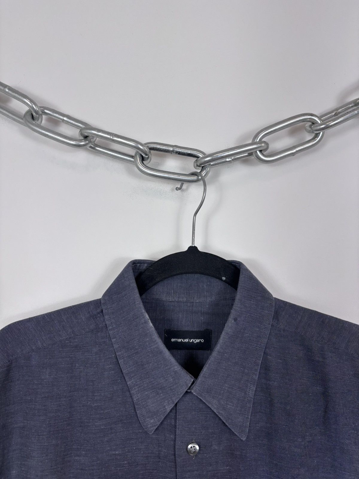 Emanuel Ungaro Emanuel Ungaro Men’s Cotton Linen Pocket Button Up Shirt Size US L / EU 52-54 / 3 - 4 Thumbnail