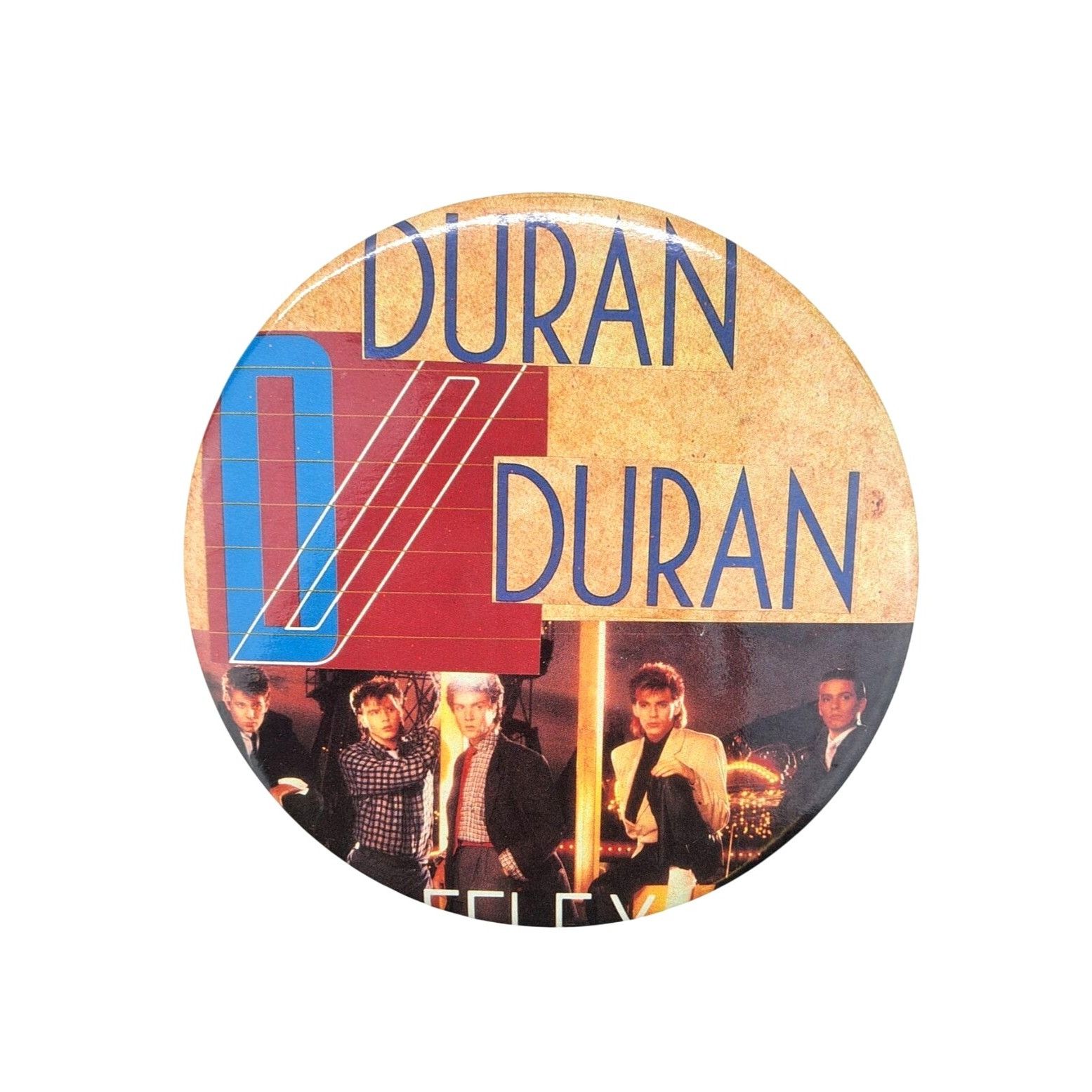 Vintage Vintage Duran Duran Large Button Pinback Badge 6 Inch Reflex Size ONE SIZE - 1 Thumbnail