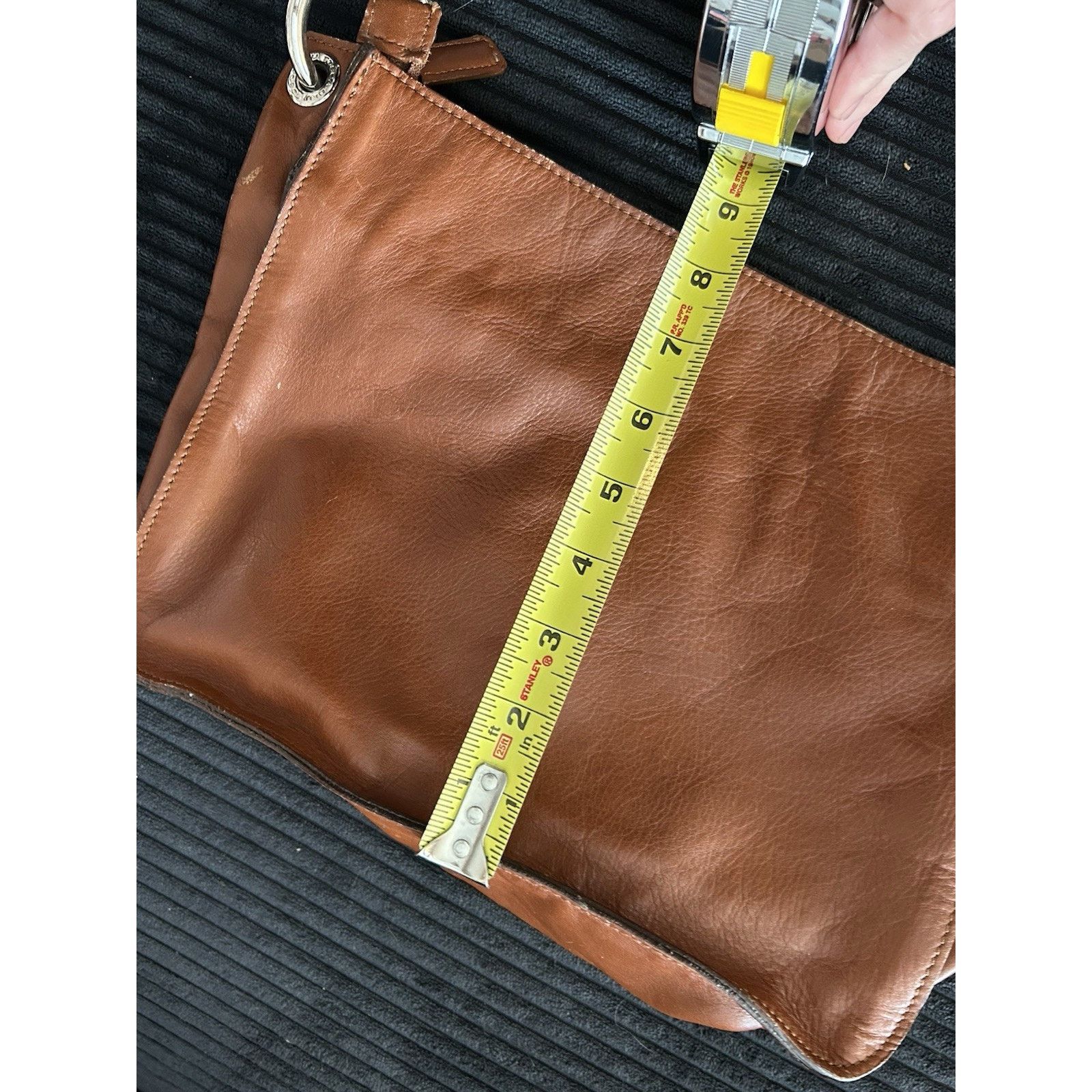 & Other Stories Tosca Blu Italian Brown Leather Hobo Bag with Silver-Toned Size ONE SIZE - 8 Thumbnail