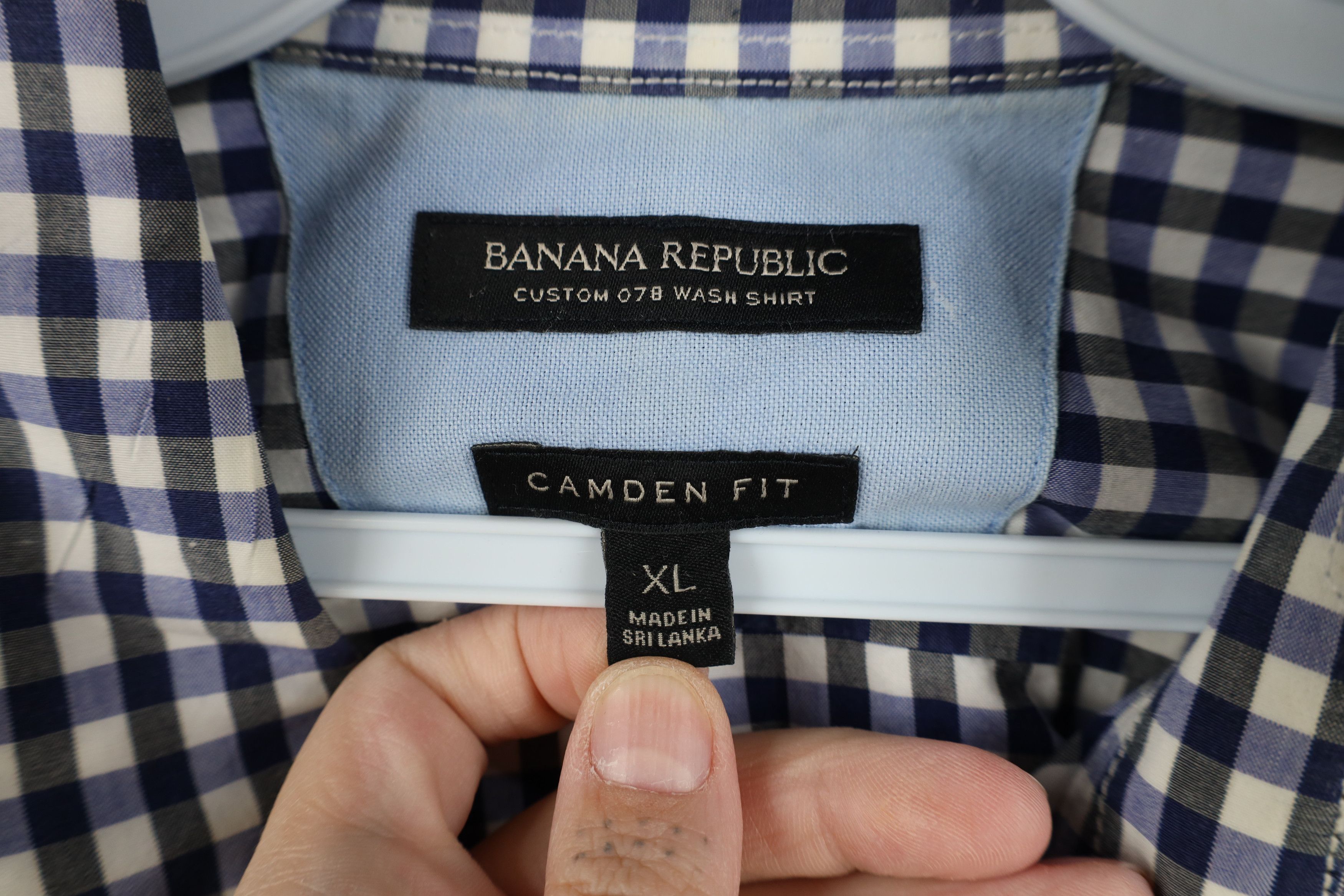 Banana Republic Banana Republic Wash Camden Fit Collared Button Shirt Plaid Size US XL / EU 56 / 4 - 5 Thumbnail