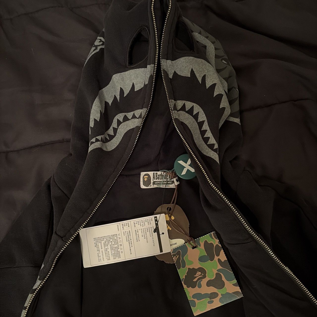 Bape Authentic BAPE Skeleton Full Zip Hoodie Size US XL / EU 56 / 4 - 4 Thumbnail