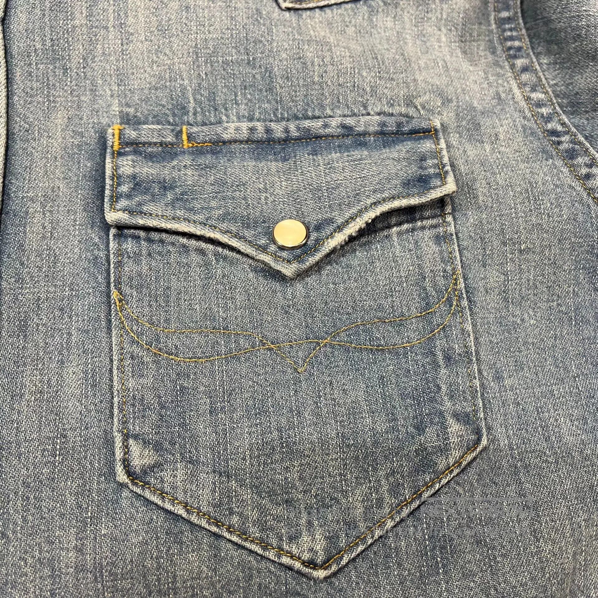 RRL Ralph Lauren vintage ralph lauren distressed denim shirt. Size US M / EU 48-50 / 2 - 6 Thumbnail
