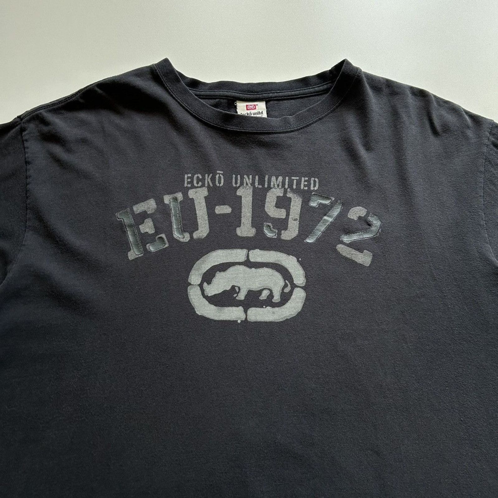 Ecko Unltd. Vintage Y2K Ecko Unlimited T Shirt Size XL Faded Black Rare Size US XL / EU 56 / 4 - 2 Thumbnail