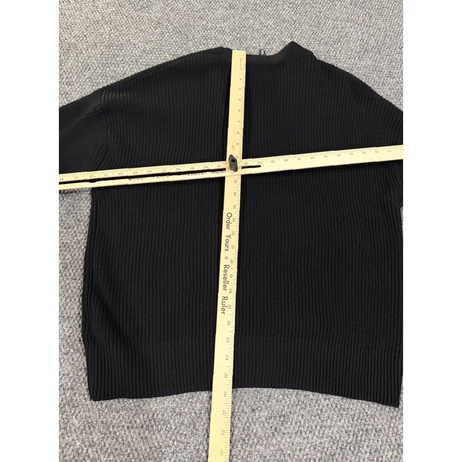 Hudson Hudson Womens Large Black Button Front Knit Sweater Long Sleeve Waffle Cozy Pullover All Seasons Casual Vintage No Size L / US 10 / IT 46 - 7 Thumbnail