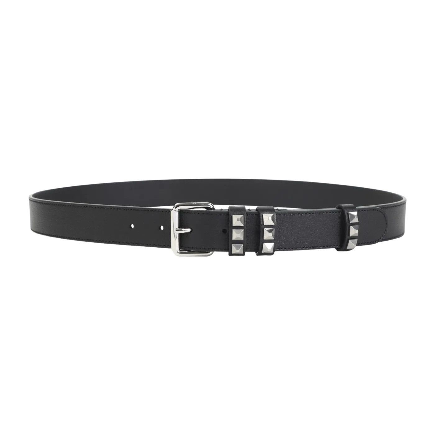 VALENTINO GARAVANI Men's Black 30mm Buckle Belt New (Men's s