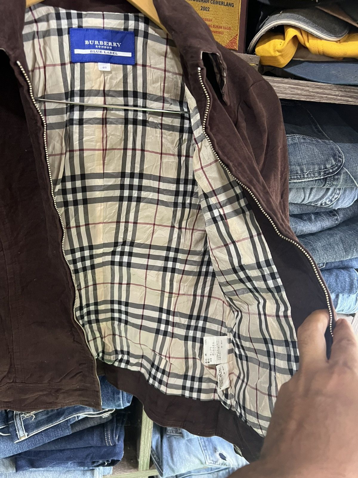 🔥Burberry London Blue Label Zipper Jacket