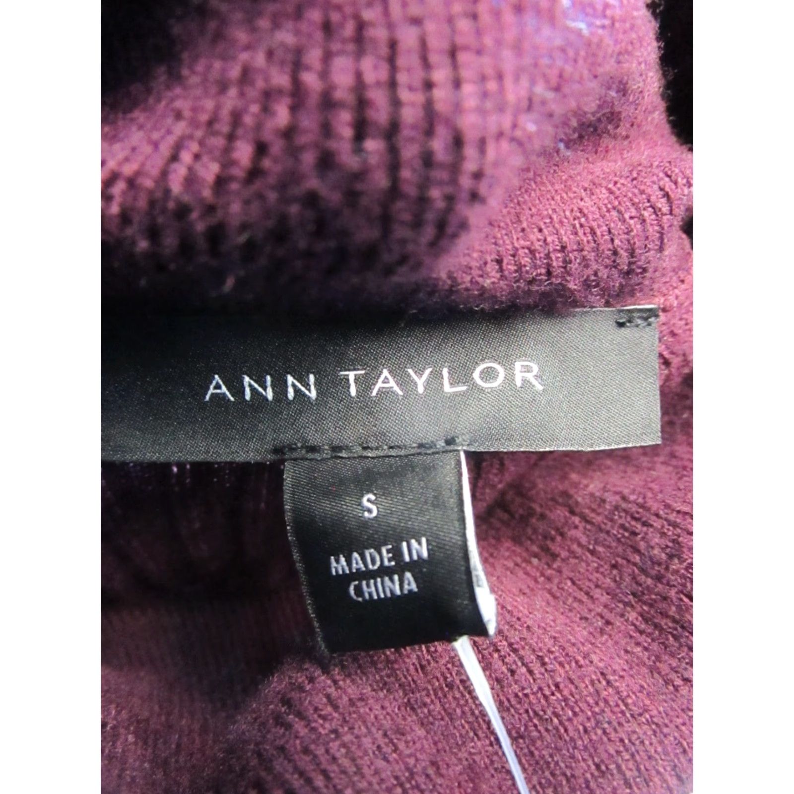 Ann Taylor Ann Taylor Sweater Womens Small Purple Blue White Knit Turtleneck New Size S / US 4 / IT 40 - 3 Thumbnail