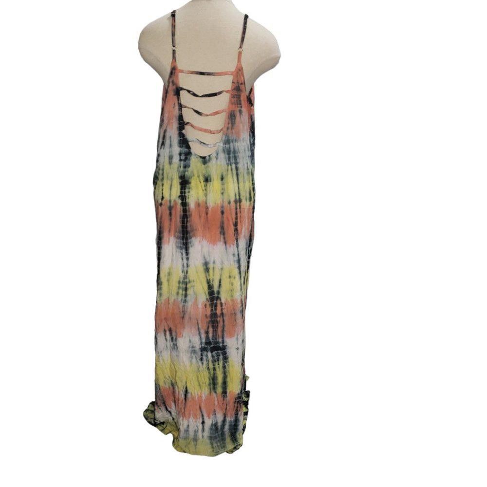 Designer CT381 Ladies Strappy Tie Dye Maxi Dress M Size M / US 6-8 / IT 42-44 - 3 Thumbnail