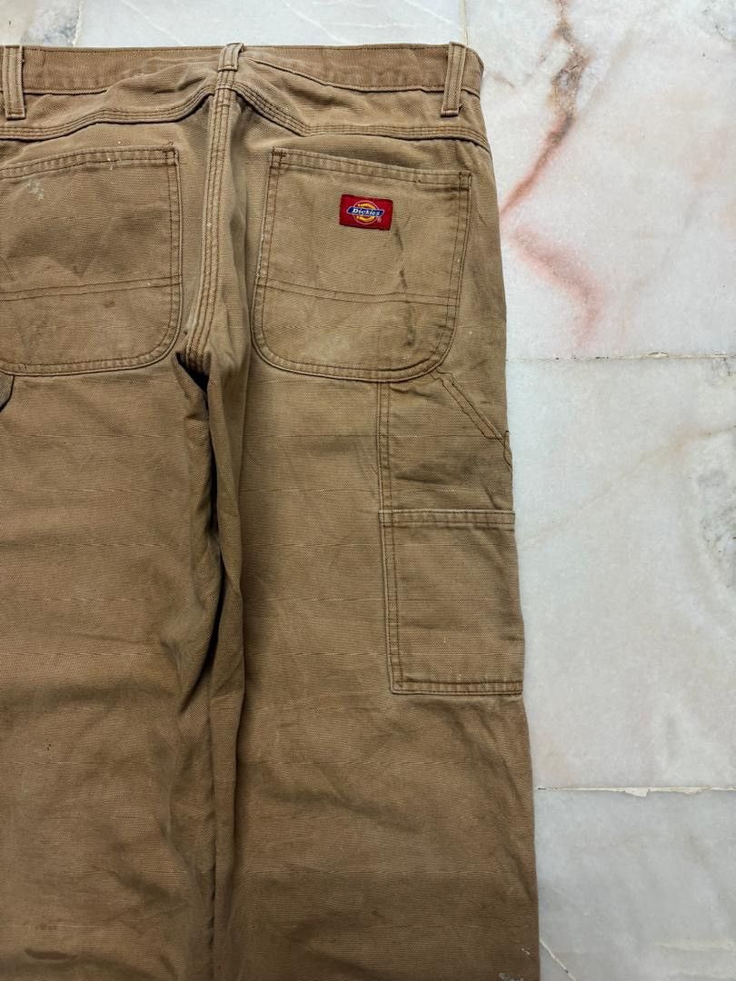 Dickies 💥CRAZY💥VTG DICKIES INSANE THRASHED DUCK WORKWEAR CARPENTER Size US 29 - 15 Thumbnail