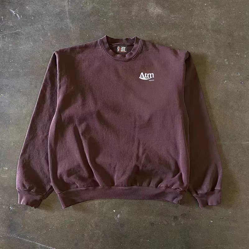 Japanese Brand × Vintage Brown casual retro print loose hoodie y2k Size US L / EU 52-54 / 3 - 2 Thumbnail