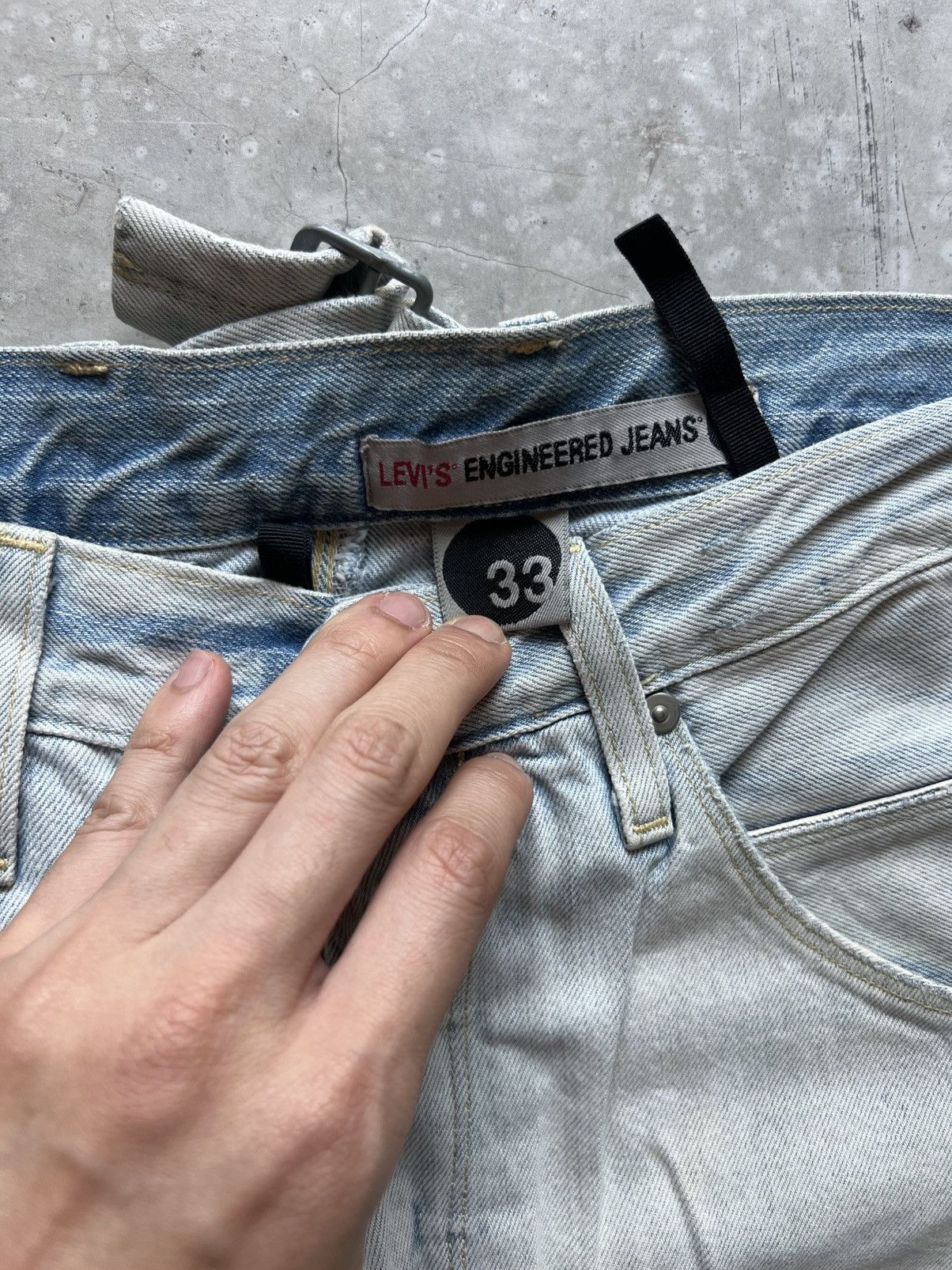 Levi's Levis Engineered Jeans Buckle Back Tag W33 Actual 35x34 Size US 33 - 4 Thumbnail