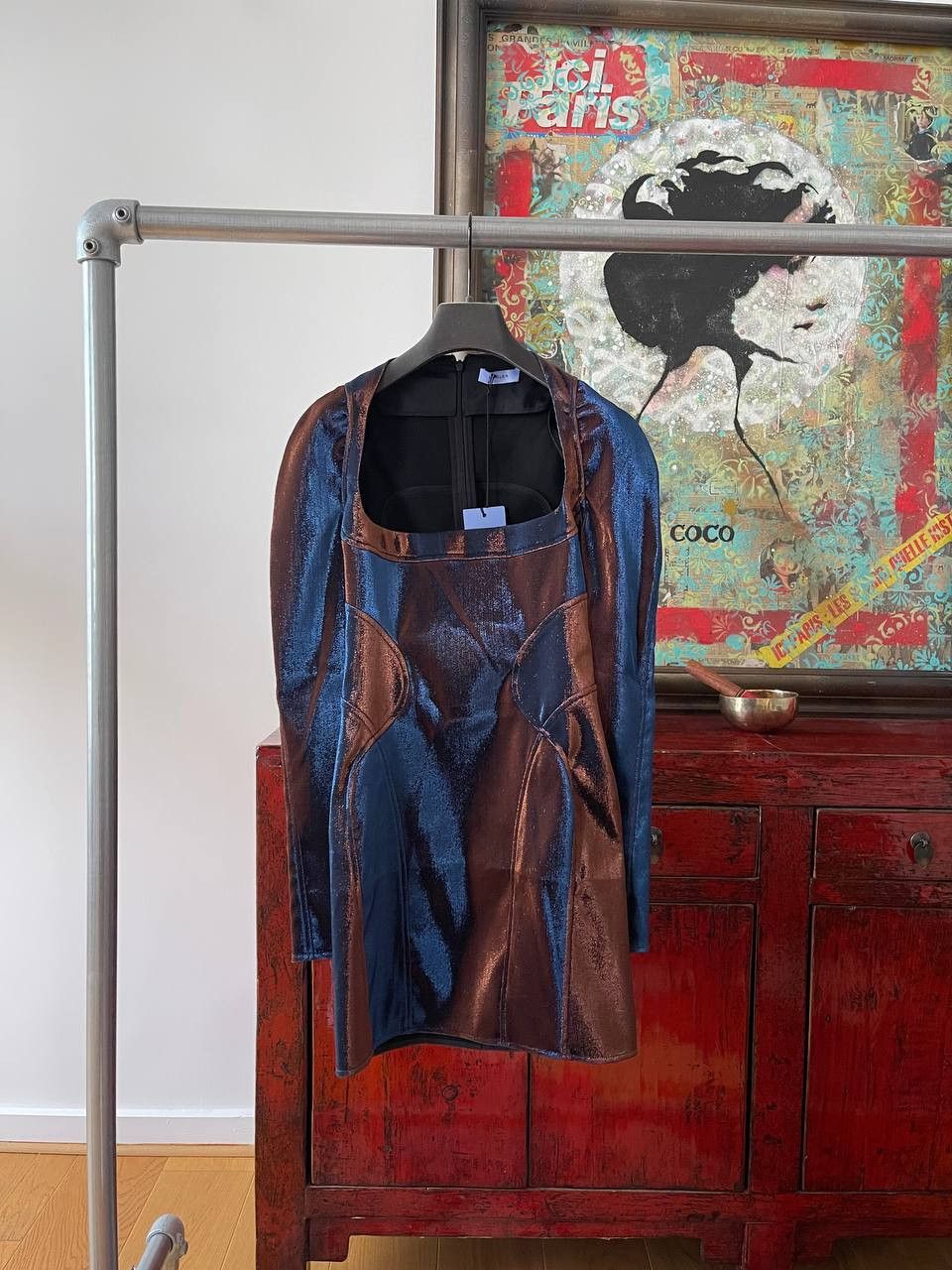 Mugler Mugler Mix Long Sleeve Mini Dress Size S / US 4 / IT 40 - 1 Thumbnail