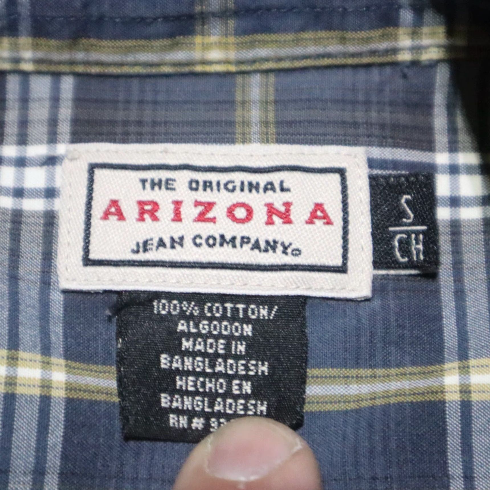 Vintage Nike Shirt Arizona Jean Co Blue Plaid Shirt Button Up Long Sleeve Adult Men Size S Small Size US S / EU 44-46 / 1 - 3 Thumbnail