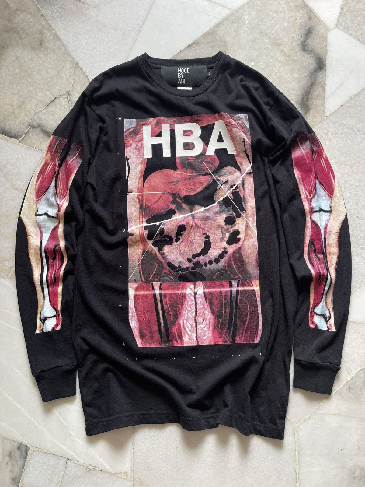 HBA hood by air ストライプ Tシャツ M 赤黒 Hood By Air Hood By Air Rick Owens Longsleeve | Grailed