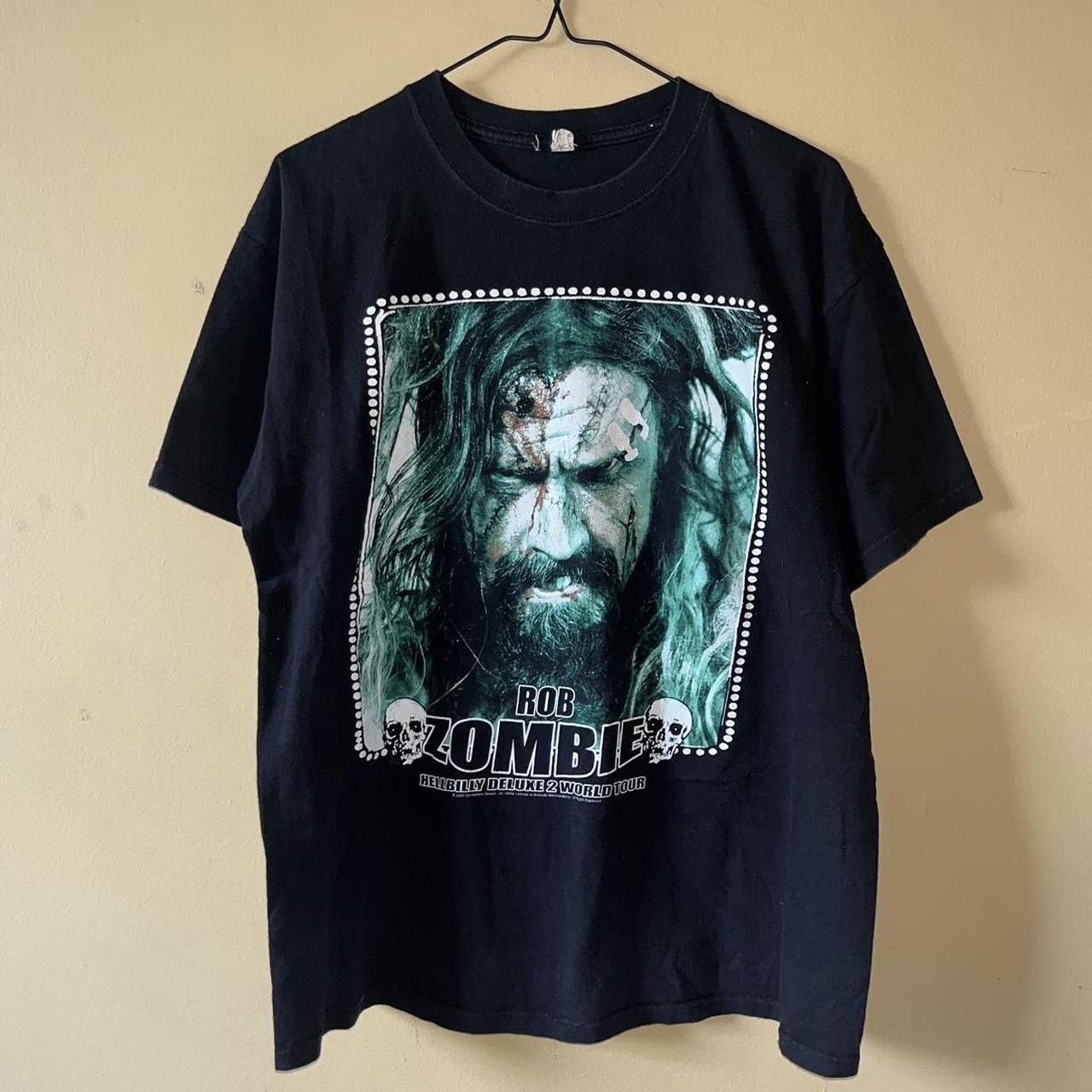 image of Band Tees x Expert Horror 2009 Rob Zombie Hellbilly Deluxe 2 World Tour Metal Band Tee in Black (Si