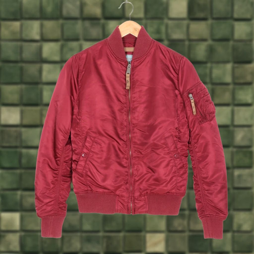 Alpha Industries ALPHA INDUSTRIES MA-1 TT Padded Bomber Jacket Women S Burgundy XS?? Size S / US 4 / IT 40 - 1 Thumbnail