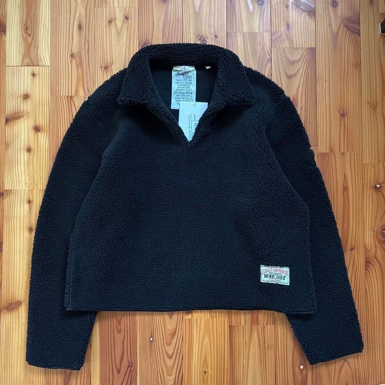 Stussy Stussy Wool Blend Sherpa Pullover in Cloud Grey | Grailed