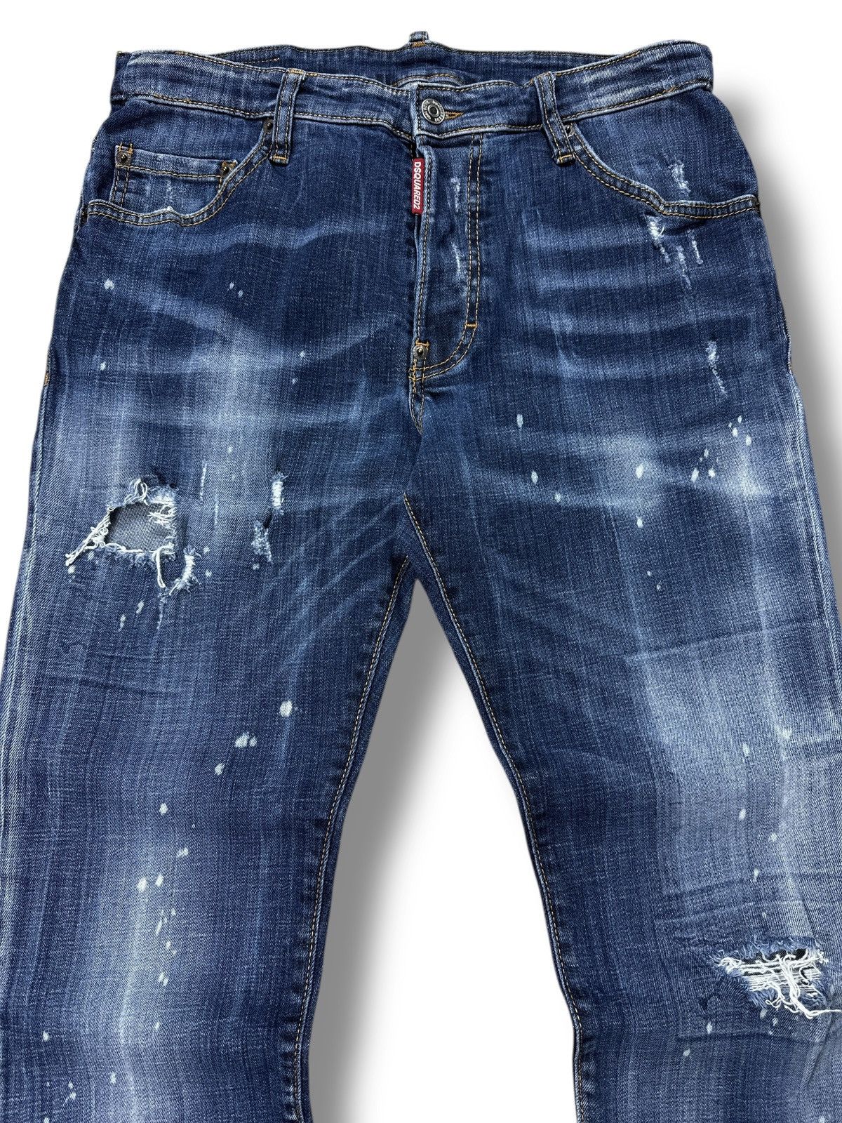 Dsquared2 Dsquared2 Painted Distressed Ripped Skinny Jeans Stretch W32 Size US 32 / EU 48 - 2 Thumbnail
