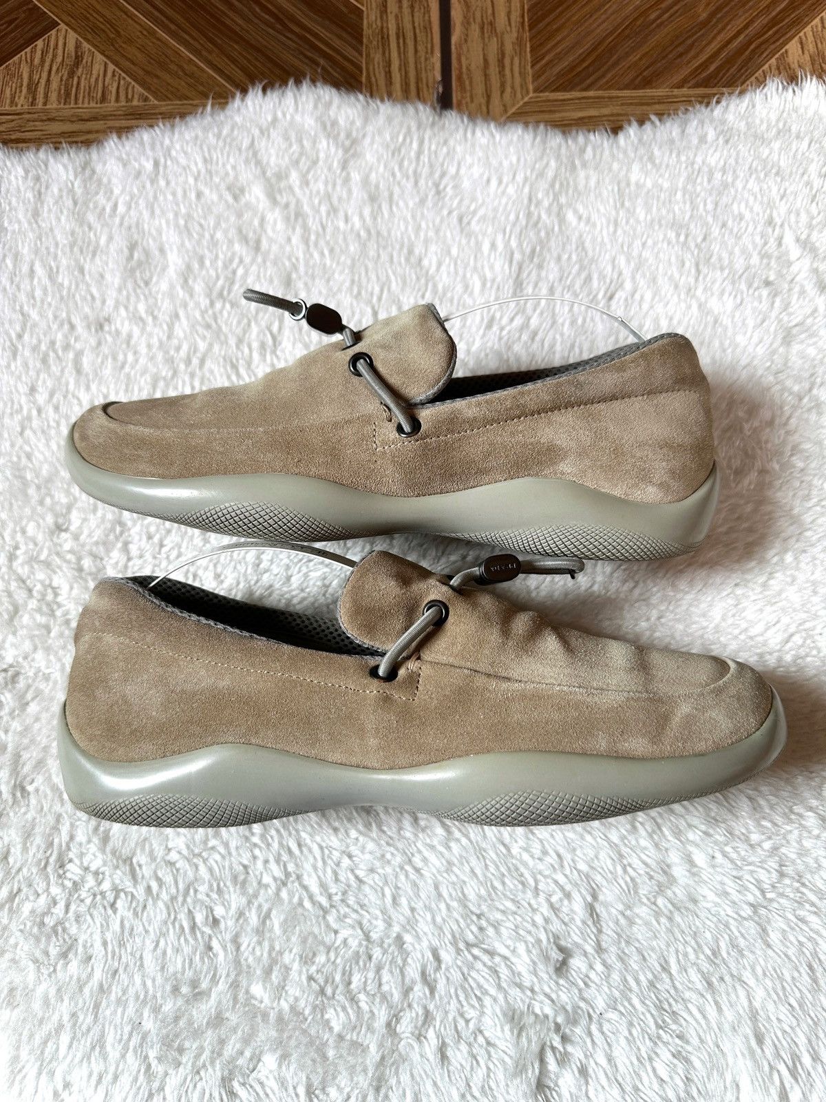 Other Prada Suede Slip Ons Rare Moccasins Luxury 90s Loafers Shoes Size US 7.5 / IT 37.5 - 4 Thumbnail