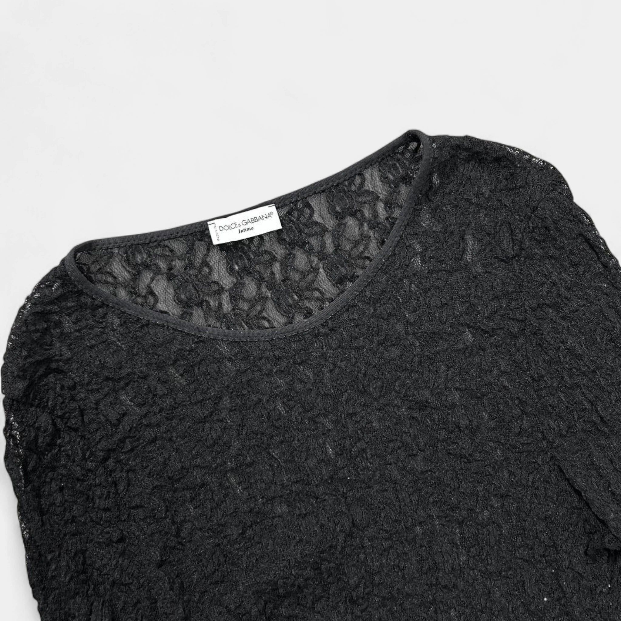 Dolce & Gabbana Dolce & Gabbana Intimo Elegant Black T-Shirt Size US M / EU 48-50 / 2 - 2 Thumbnail