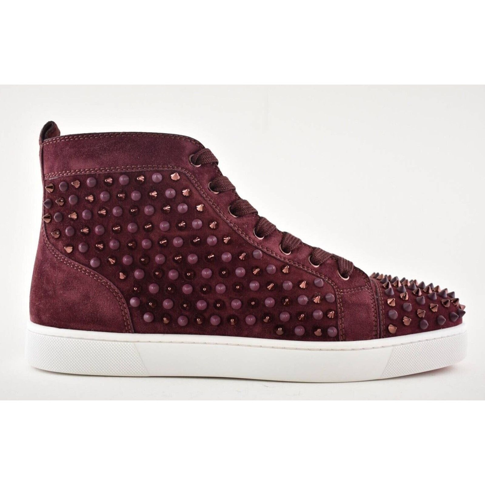 Christian Louboutin Christian Louboutin Mens Louis Flat Spike Prunus Red Mix Size US 7 / EU 40 - 2 Thumbnail