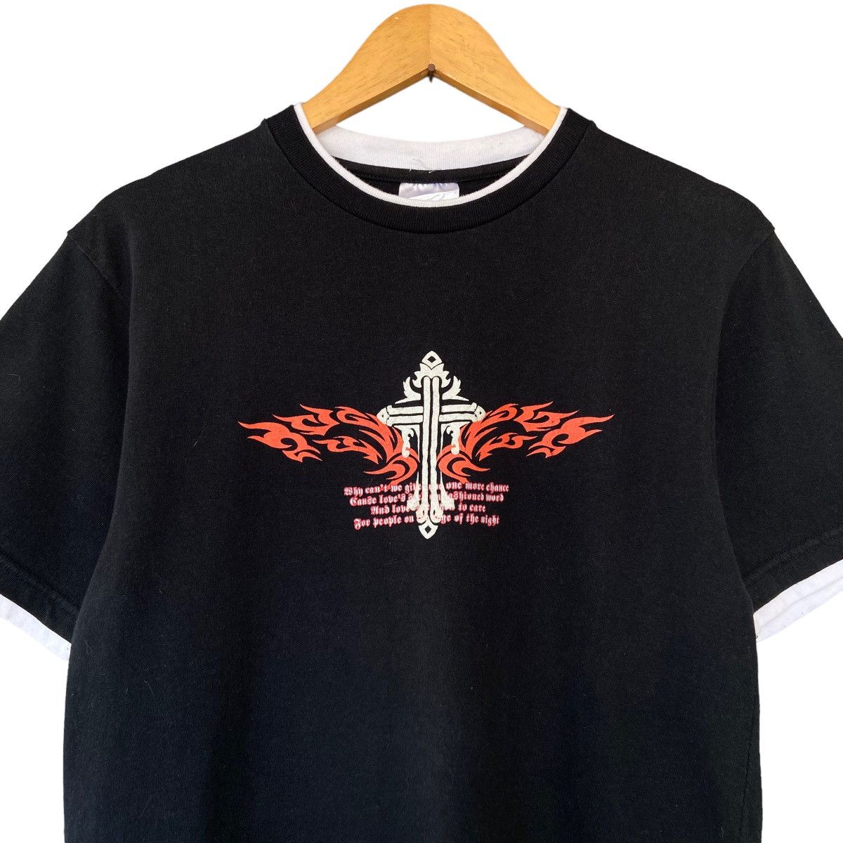 Japanese Brand Sixtenners Japanese Cross Tribal Poem Layer Style Tee Size US M / EU 48-50 / 2 - 7 Thumbnail